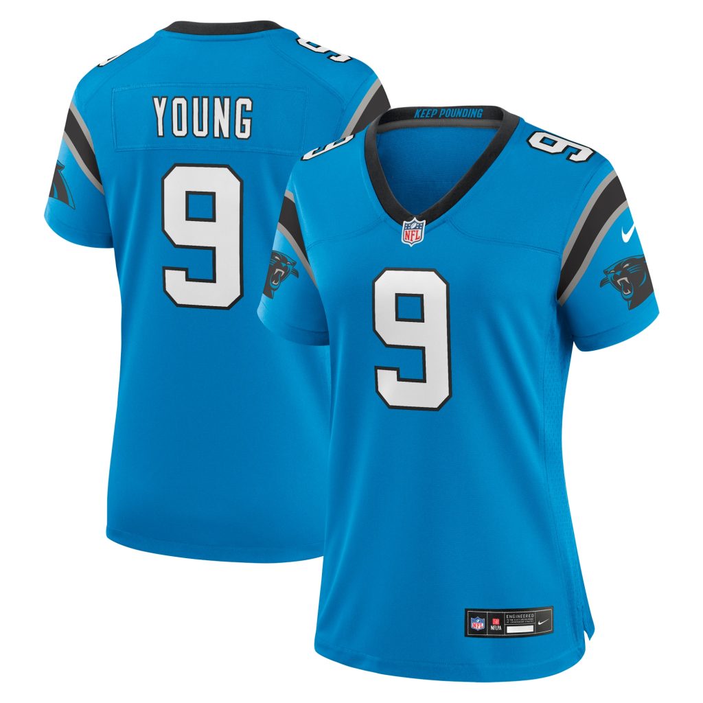 Women's Carolina Panthers Bryce Young Nike Blue 2023 NFL Draft First Round Pick Alternate Game Jersey