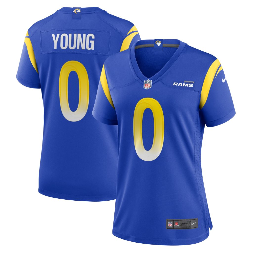 Women's Los Angeles Rams Byron Young Nike Royal Home Game Jersey