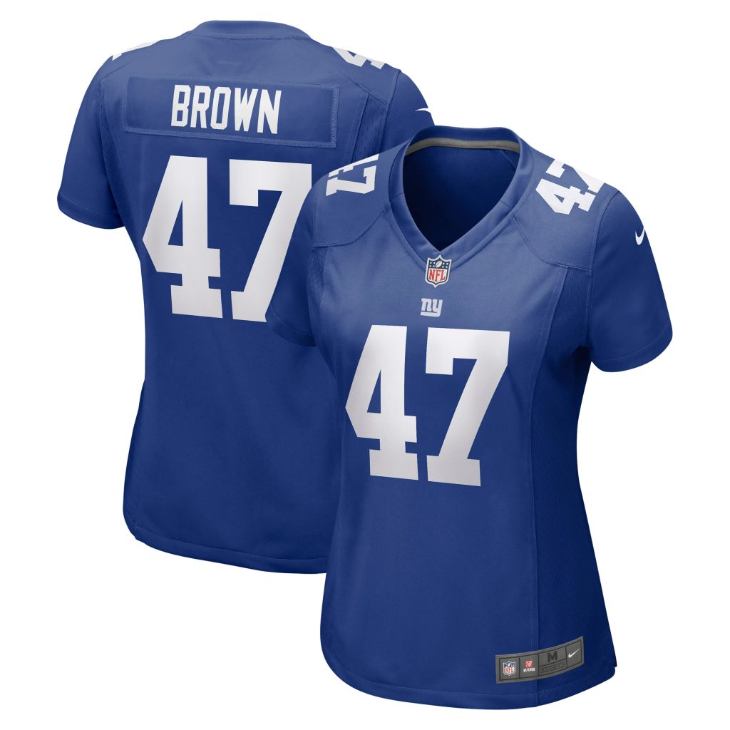 Women's New York Giants Cam Brown Nike Royal Game Jersey