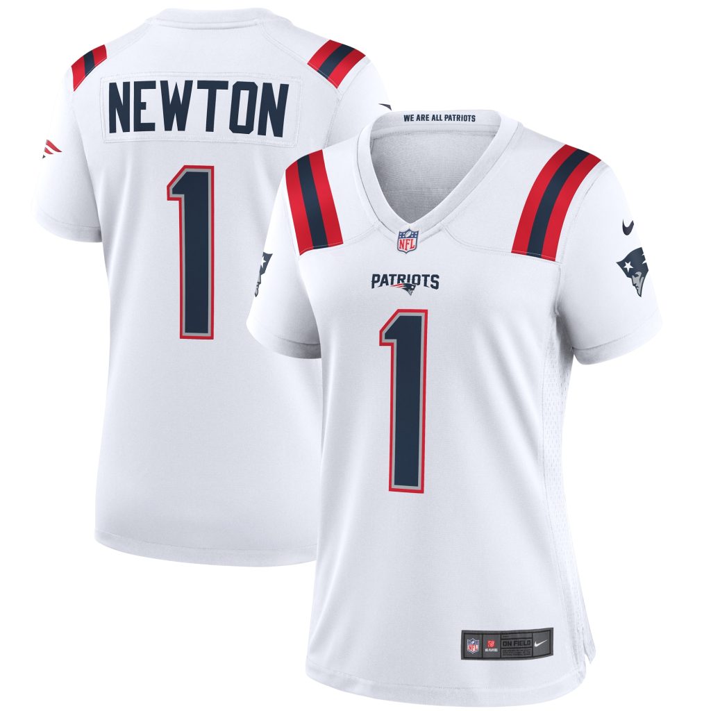 Women's Nike Cam Newton White New England Patriots Game Jersey