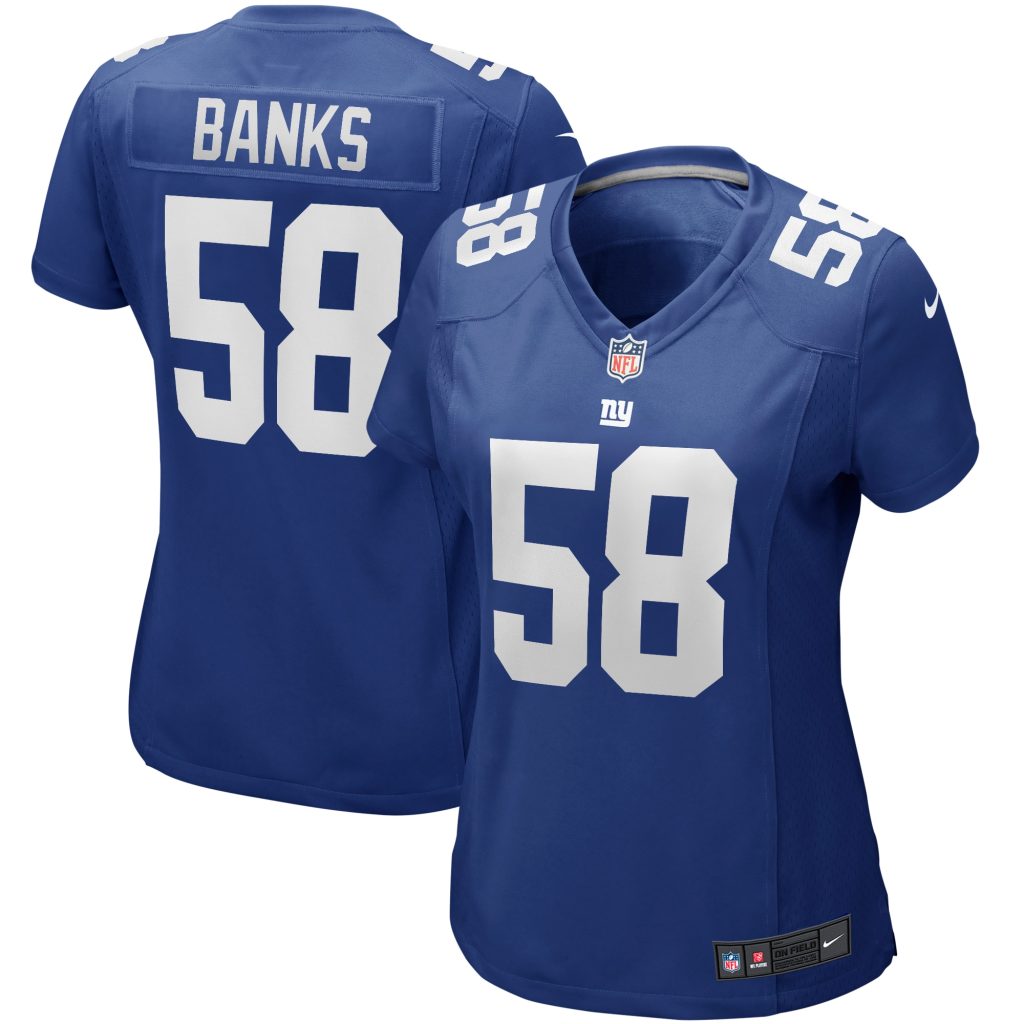 Women's New York Giants Carl Banks Nike Royal Game Retired Player Jersey