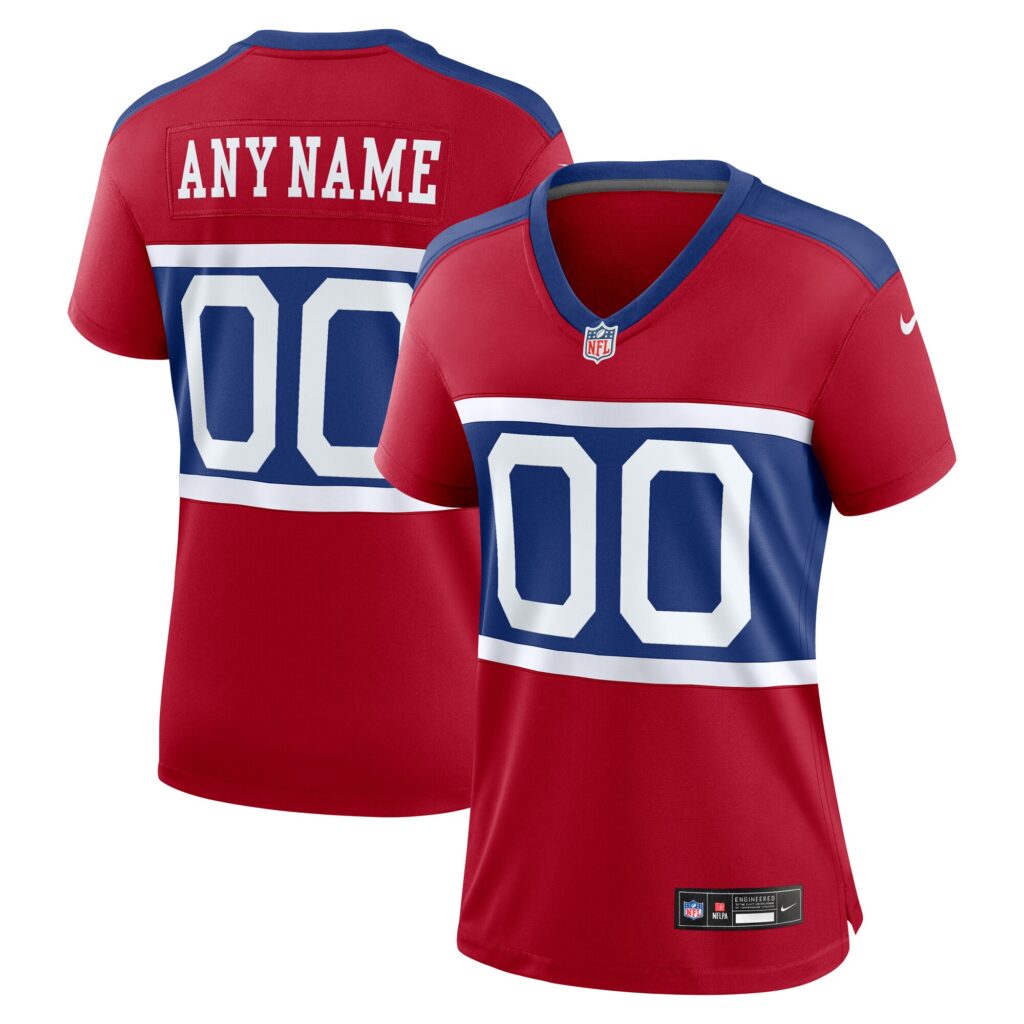 New York Giants Nike Women's Alternate Game Custom Jersey - Century Red