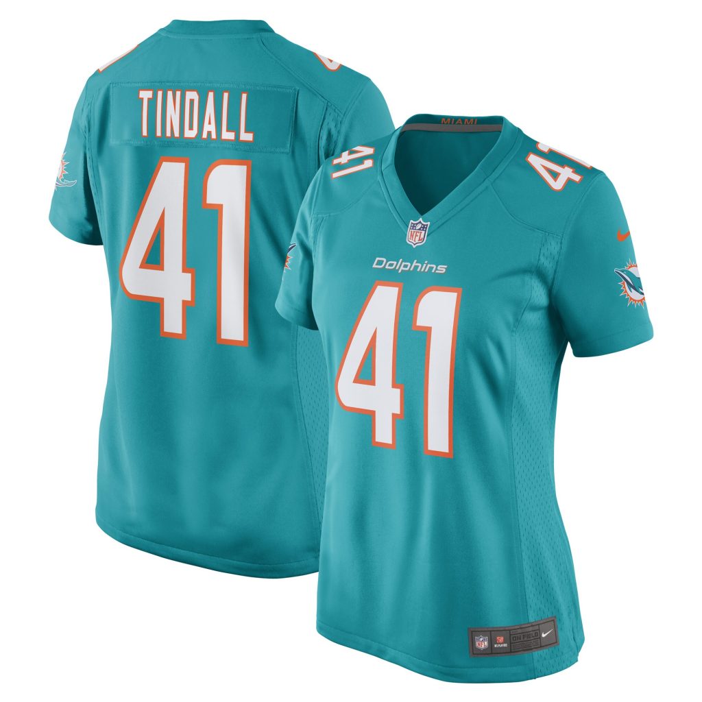 Women's Miami Dolphins Channing Tindall Nike Aqua Game Player Jersey