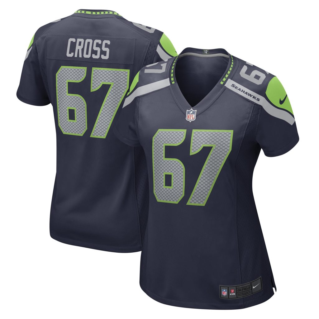 Women's Seattle Seahawks Charles Cross Nike College Navy Game Player Jersey