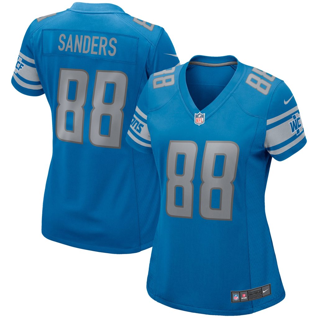 Women's Detroit Lions Charlie Sanders Nike Blue Game Retired Player Jersey