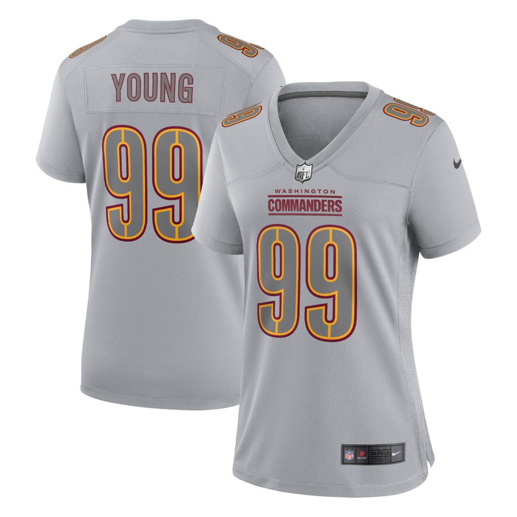 Women's Washington Commanders Chase Young Nike Gray Atmosphere Fashion Game Jersey