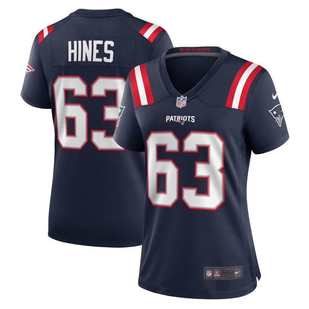 Women's New England Patriots Chasen Hines Nike Navy Game Player Jersey