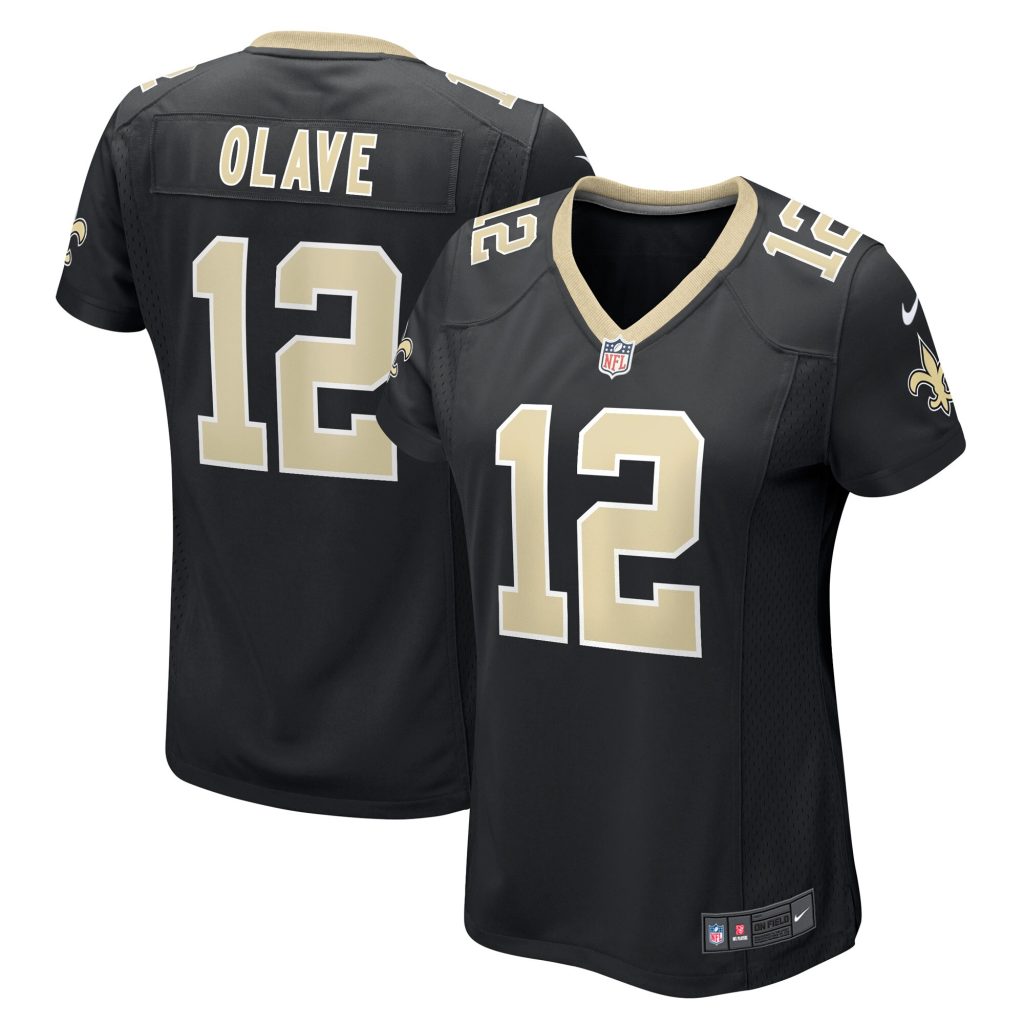Women's New Orleans Saints Chris Olave Nike Black Game Player Jersey