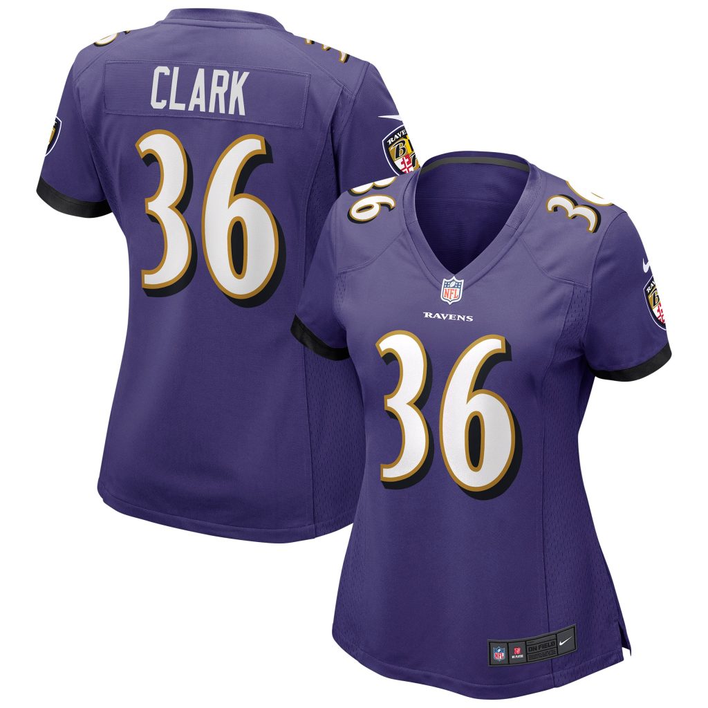 Women's Baltimore Ravens Chuck Clark Nike Purple Game Jersey