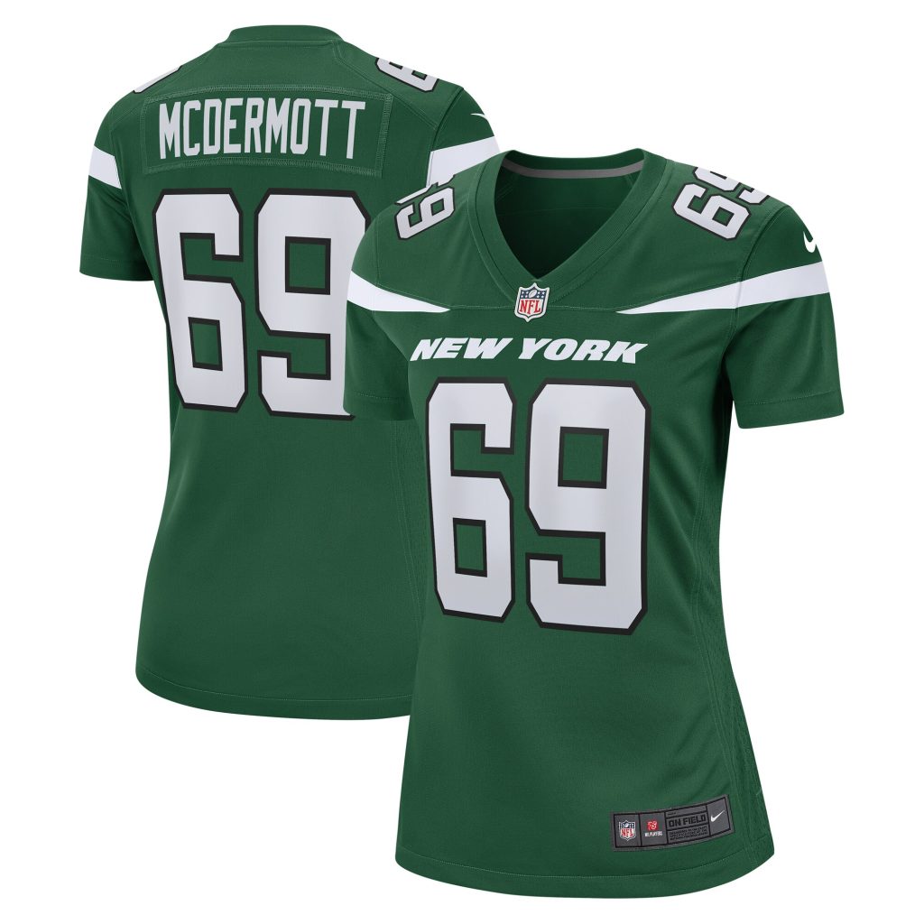 Women's New York Jets Conor McDermott Nike Gotham Green Game Jersey