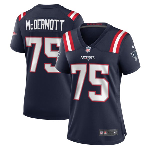 Women's New England Patriots Conor McDermott Nike Navy Home Game Player Jersey