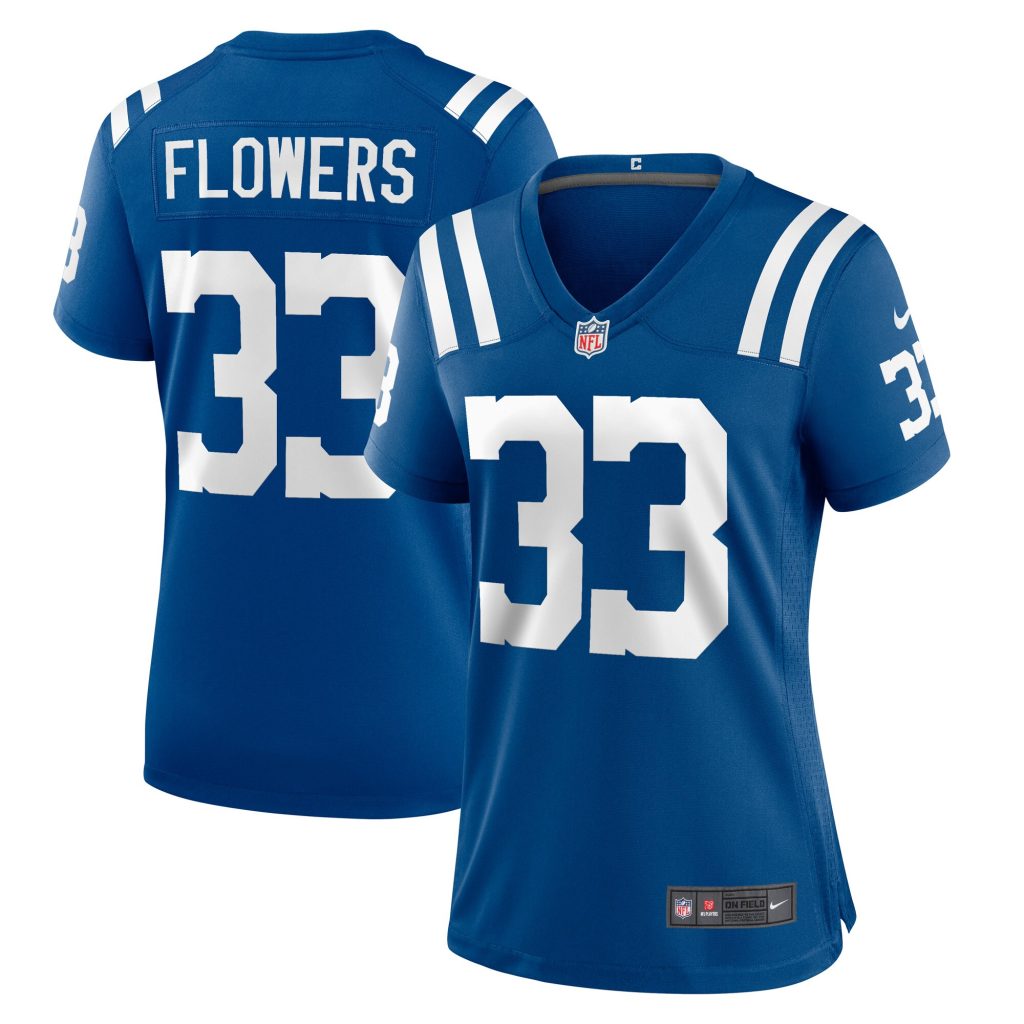 Women's Indianapolis Colts Dallis Flowers Nike Royal Game Player Jersey
