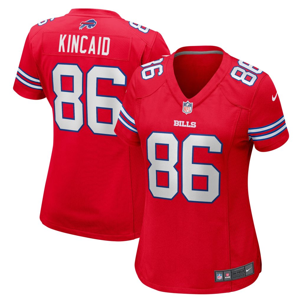 Women's Buffalo Bills Dalton Kincaid Nike Red Alternate Game Jersey