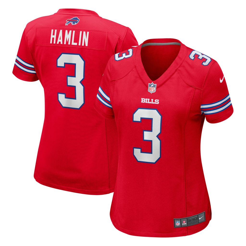Women's Buffalo Bills Damar Hamlin Nike Red Alternate Game Jersey