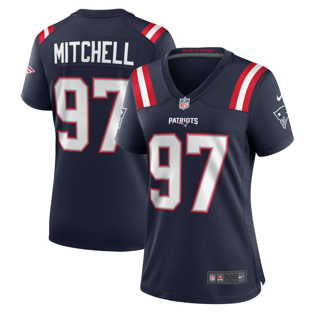 Women's New England Patriots DaMarcus Mitchell Nike Navy Game Player Jersey