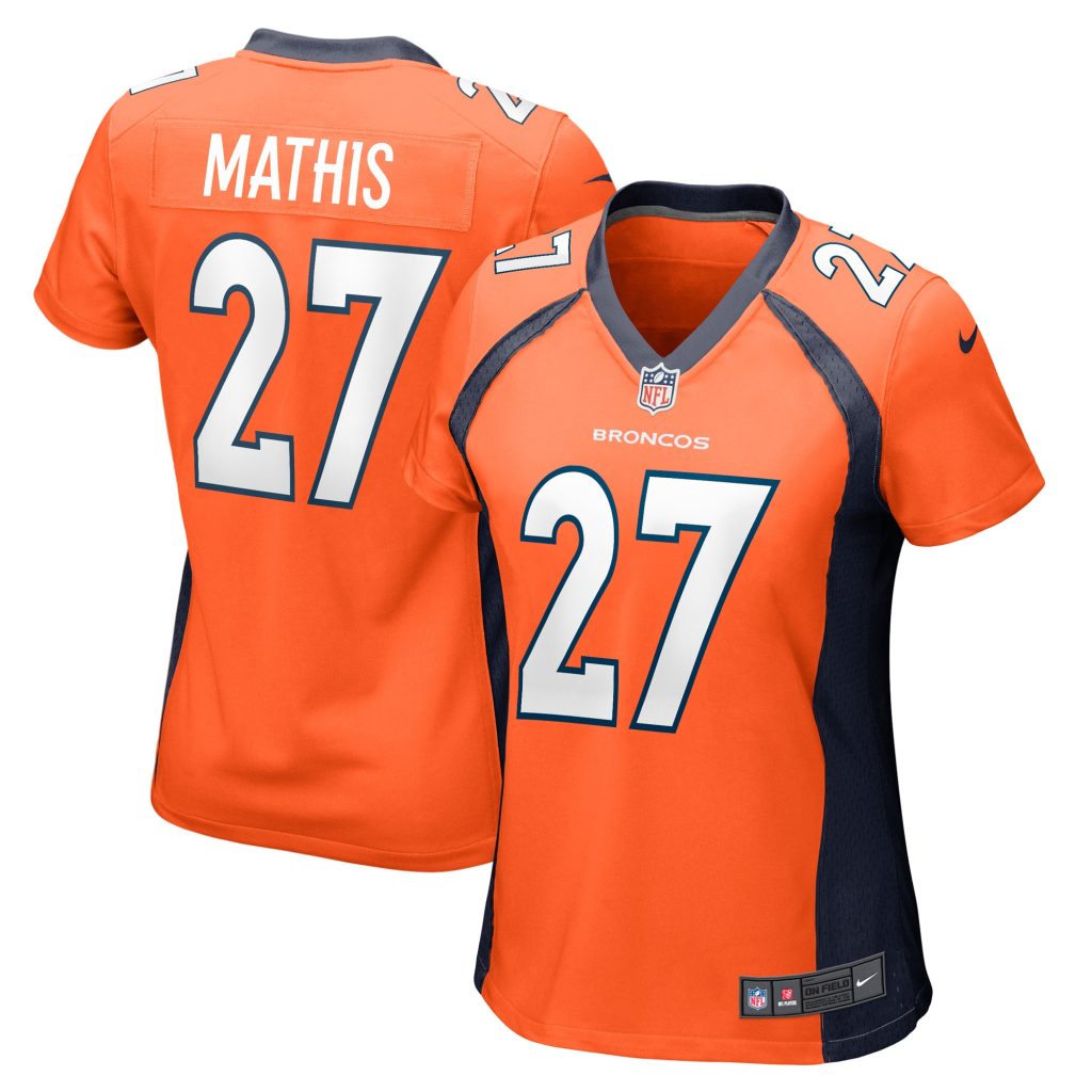 Women's Denver Broncos Damarri Mathis Nike Orange Game Player Jersey