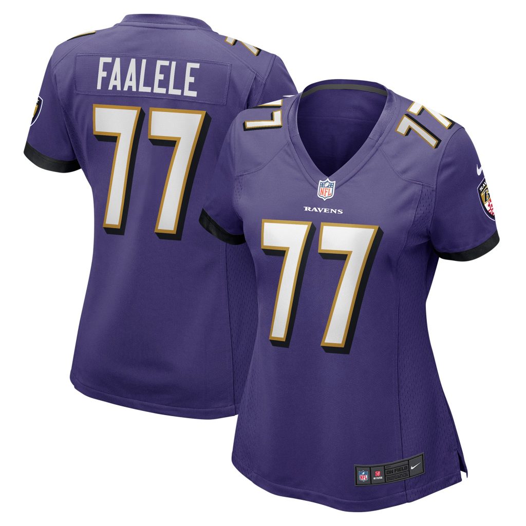 Women's Baltimore Ravens Daniel Faalele Nike Purple Player Game Jersey
