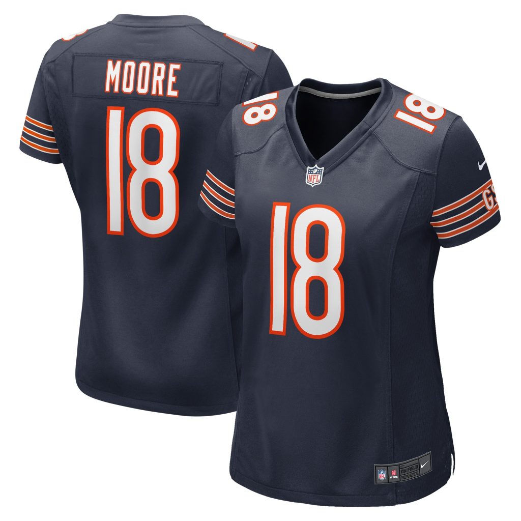 Women's Chicago Bears David Moore Nike Navy Game Player Jersey