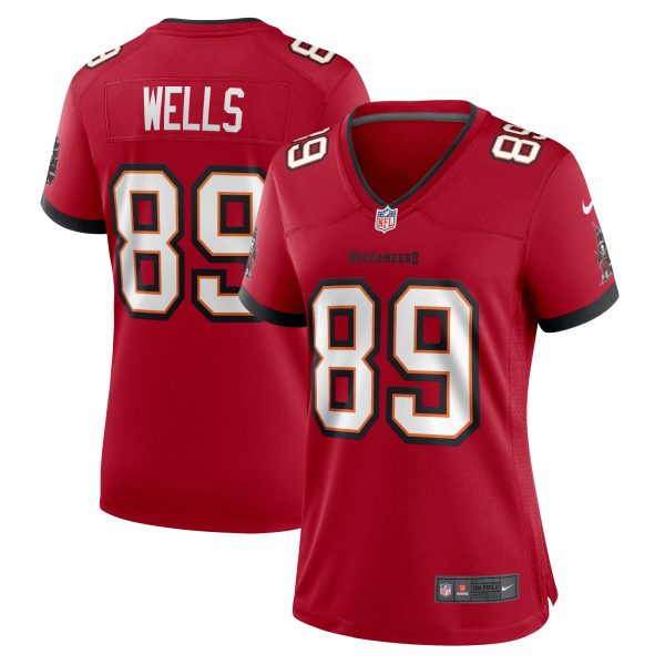 Women's Tampa Bay Buccaneers David Wells Nike Red Home Game Player Jersey
