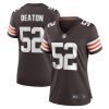 Women's Cleveland Browns Dawson Deaton Nike Brown Game Player Jersey