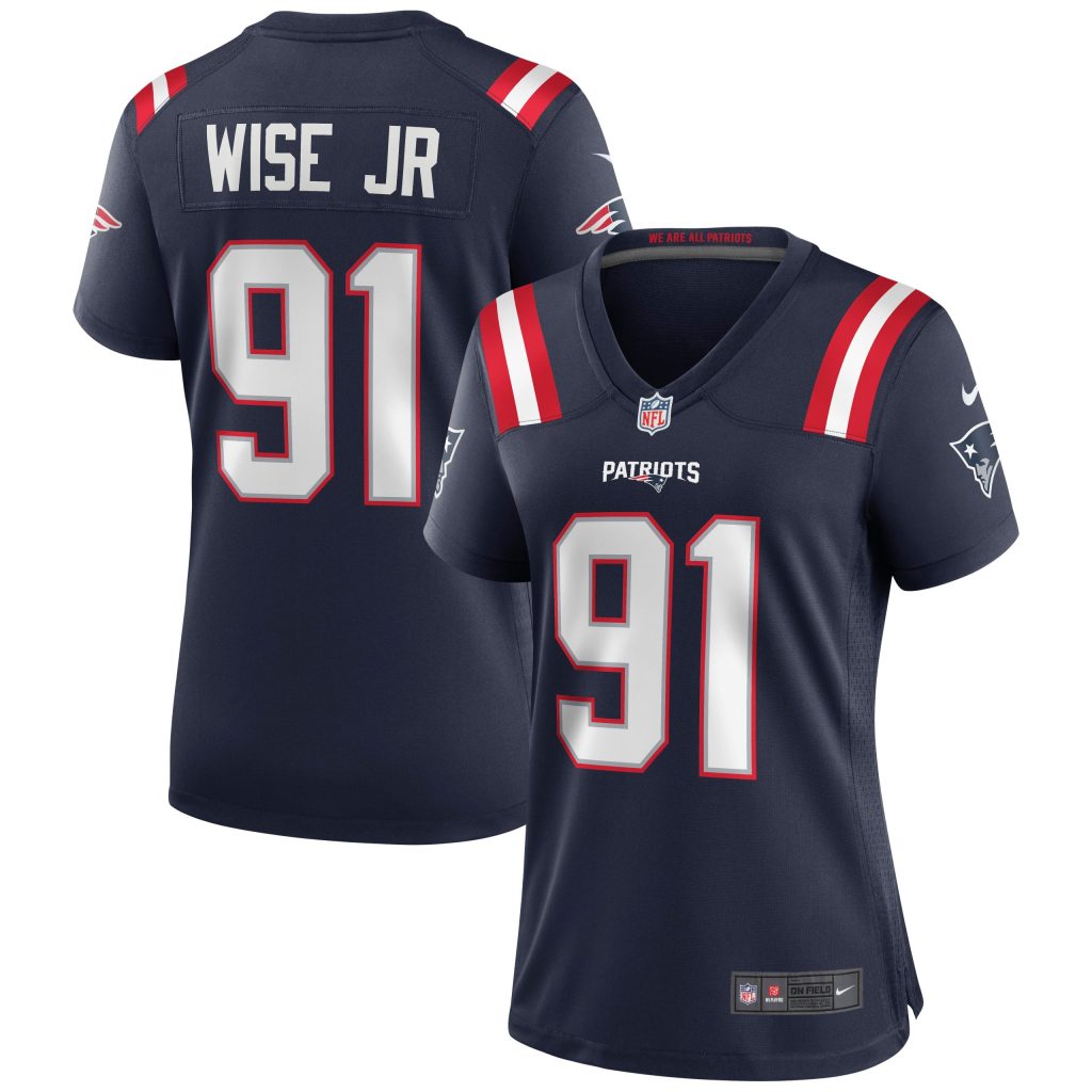 Women's New England Patriots Deatrich Wise Jr. Nike Navy Game Jersey