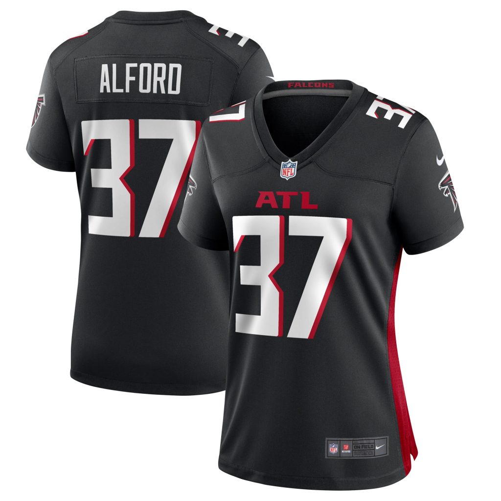Women's Atlanta Falcons Dee Alford Nike Black Player Game Jersey