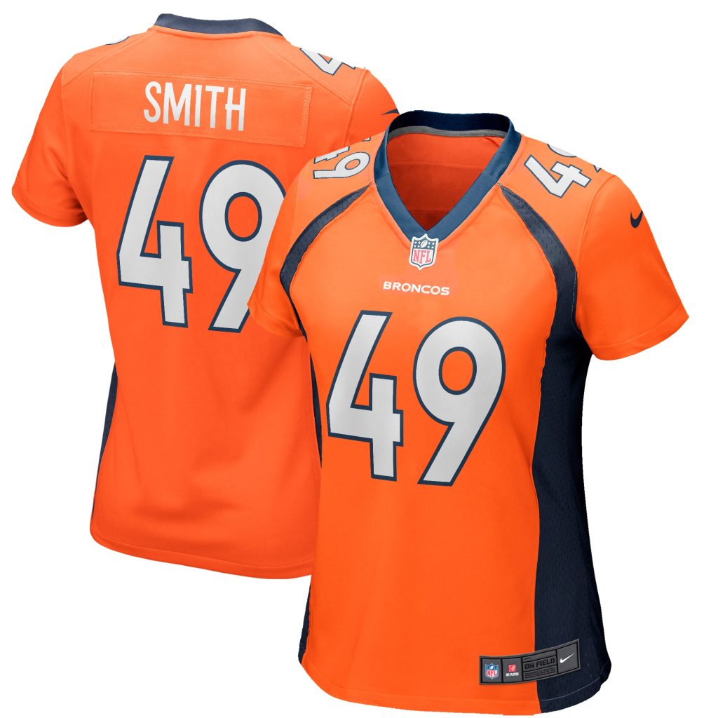 Women's Denver Broncos Dennis Smith Nike Orange Game Retired Player Jersey