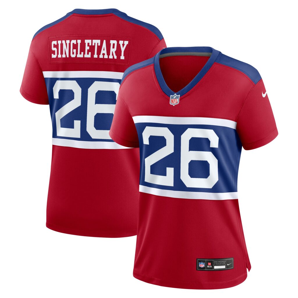 Devin Singletary New York Giants Nike Women's Alternate Player Game Jersey - Century Red