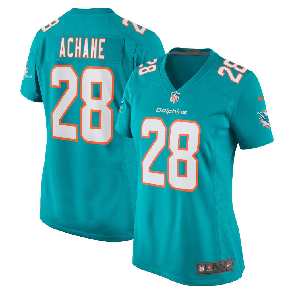 Devon Achane Miami Dolphins Nike Women's Player Game Jersey - Aqua