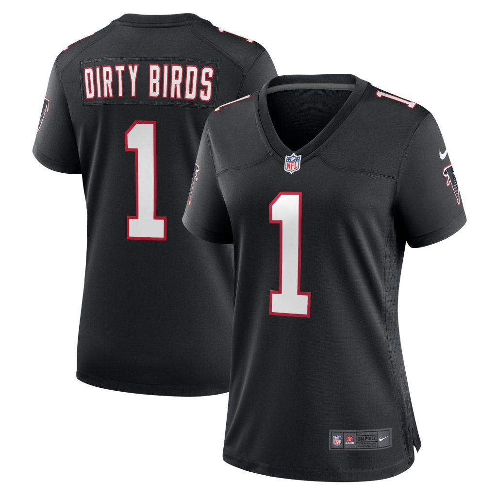 Women's Atlanta Falcons Dirty Birds Nike Black Throwback Game Jersey
