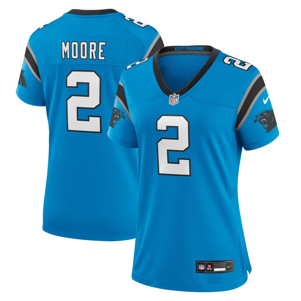 Women's Carolina Panthers D.J. Moore Nike Blue Alternate Game Jersey