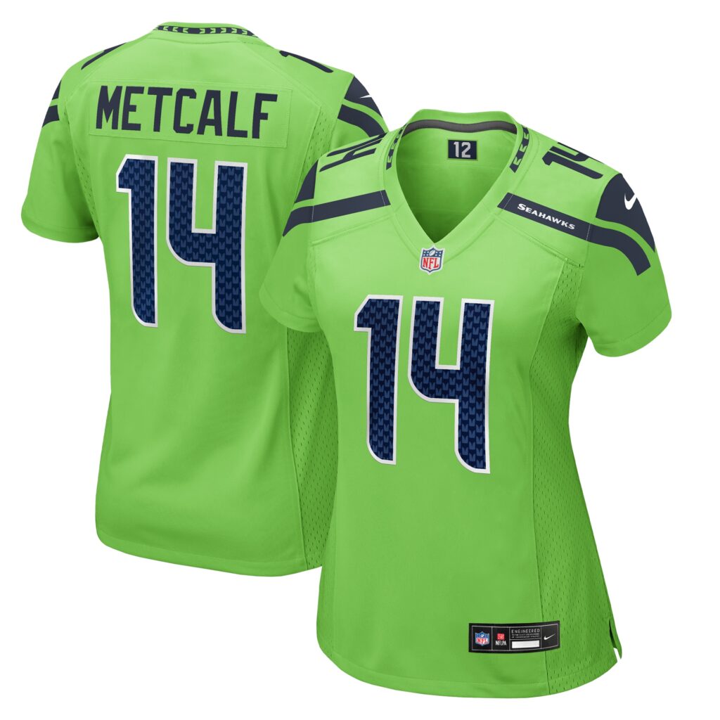 DK Metcalf Seattle Seahawks Nike Women's  Game Jersey - Neon Green
