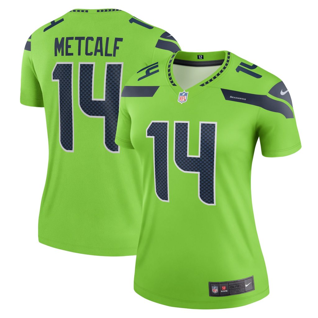 Women's Seattle Seahawks DK Metcalf Nike Neon Green Legend Jersey
