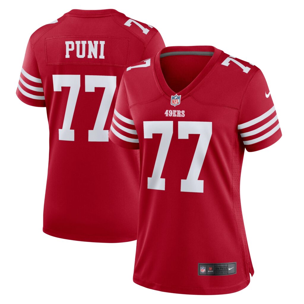 Dominick Puni San Francisco 49ers Nike Women's Team Game Jersey -  Scarlet