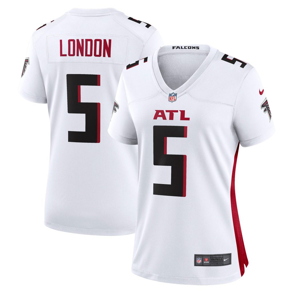 Women's Atlanta Falcons Drake London Nike White Away Game Player Jersey