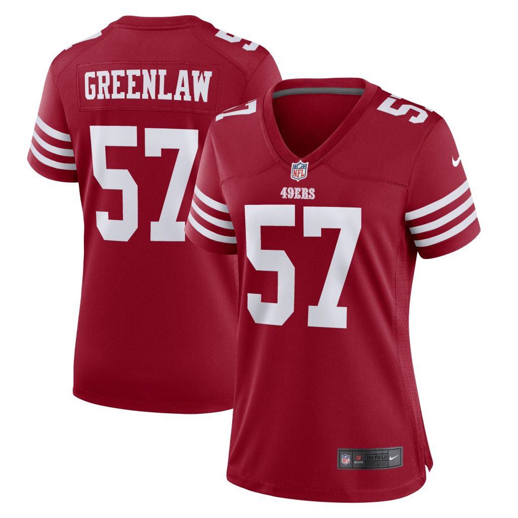 Women's San Francisco 49ers Dre Greenlaw Nike Scarlet Home Game Player Jersey