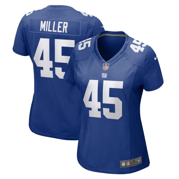 Women's New York Giants Dre Miller Nike Royal Home Game Player Jersey