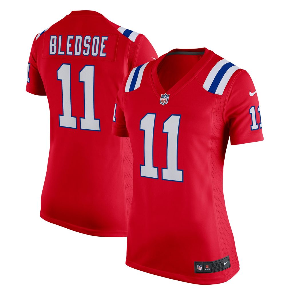 Women's New England Patriots Drew Bledsoe Nike Red Retired Game Jersey