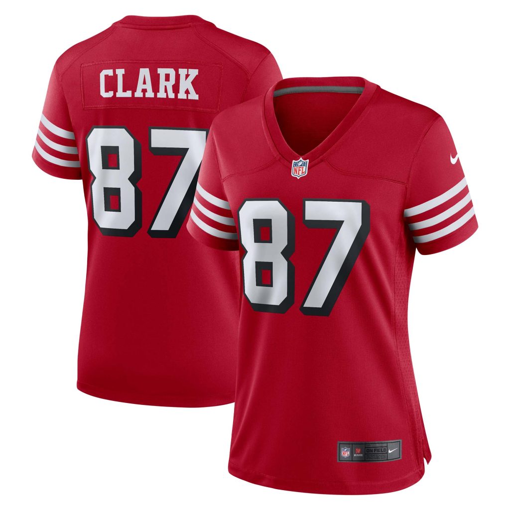 Women's San Francisco 49ers Dwight Clark Nike Scarlet Alternate Game Jersey
