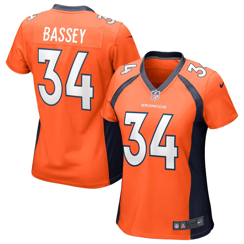 Women's Denver Broncos Essang Bassey Nike Orange Game Jersey