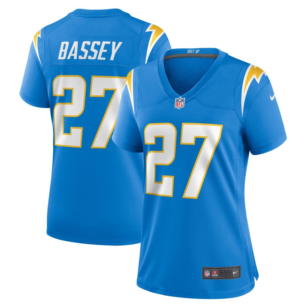 Essang Bassey Los Angeles Chargers Nike Women's  Game Jersey -  Powder Blue