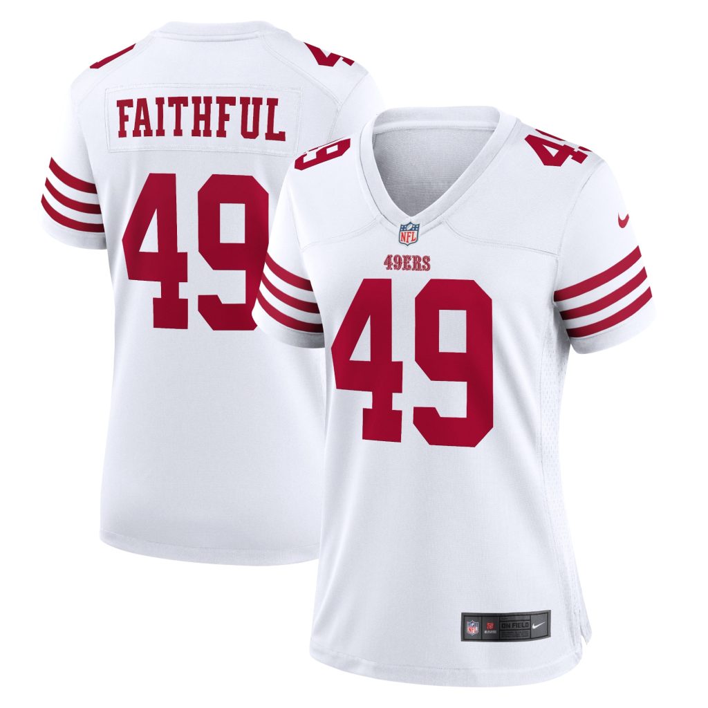Women's San Francisco 49ers Faithful 49 Nike White Player Game Jersey