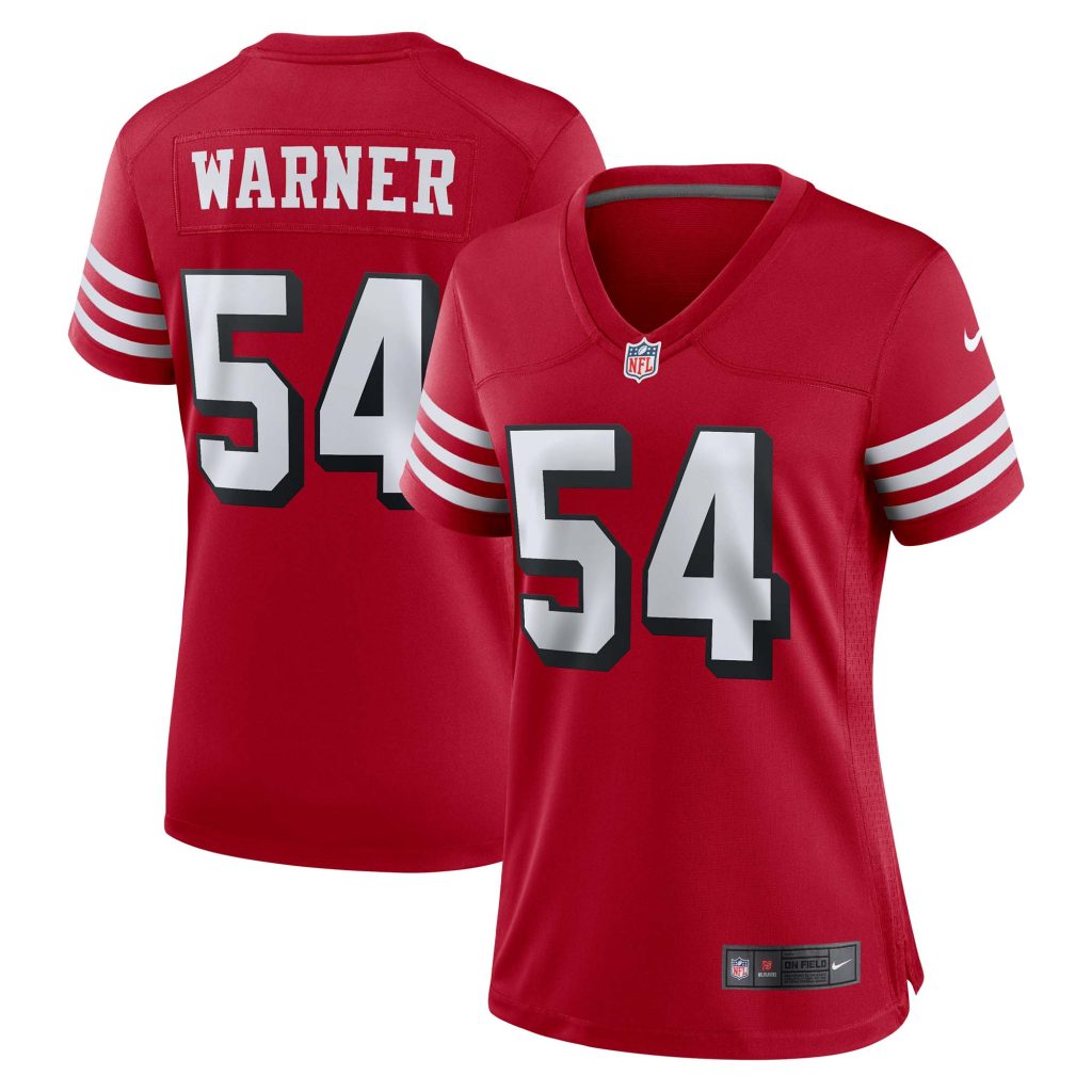 Women's San Francisco 49ers Fred Warner Nike Scarlet Alternate Game Jersey