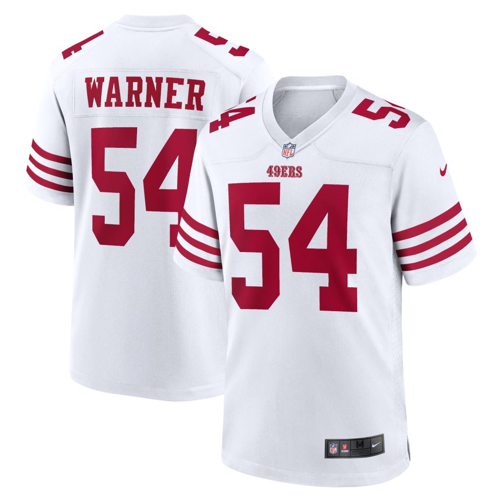 Women's San Francisco 49ers Fred Warner Nike White Team Game Player Jersey
