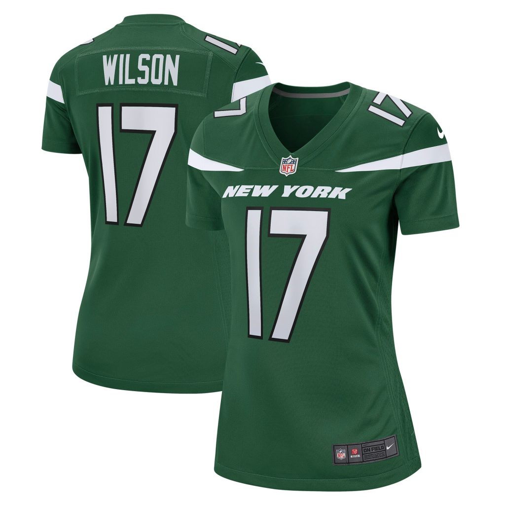 Women's New York Jets Garrett Wilson Nike Gotham Green Player Game Jersey