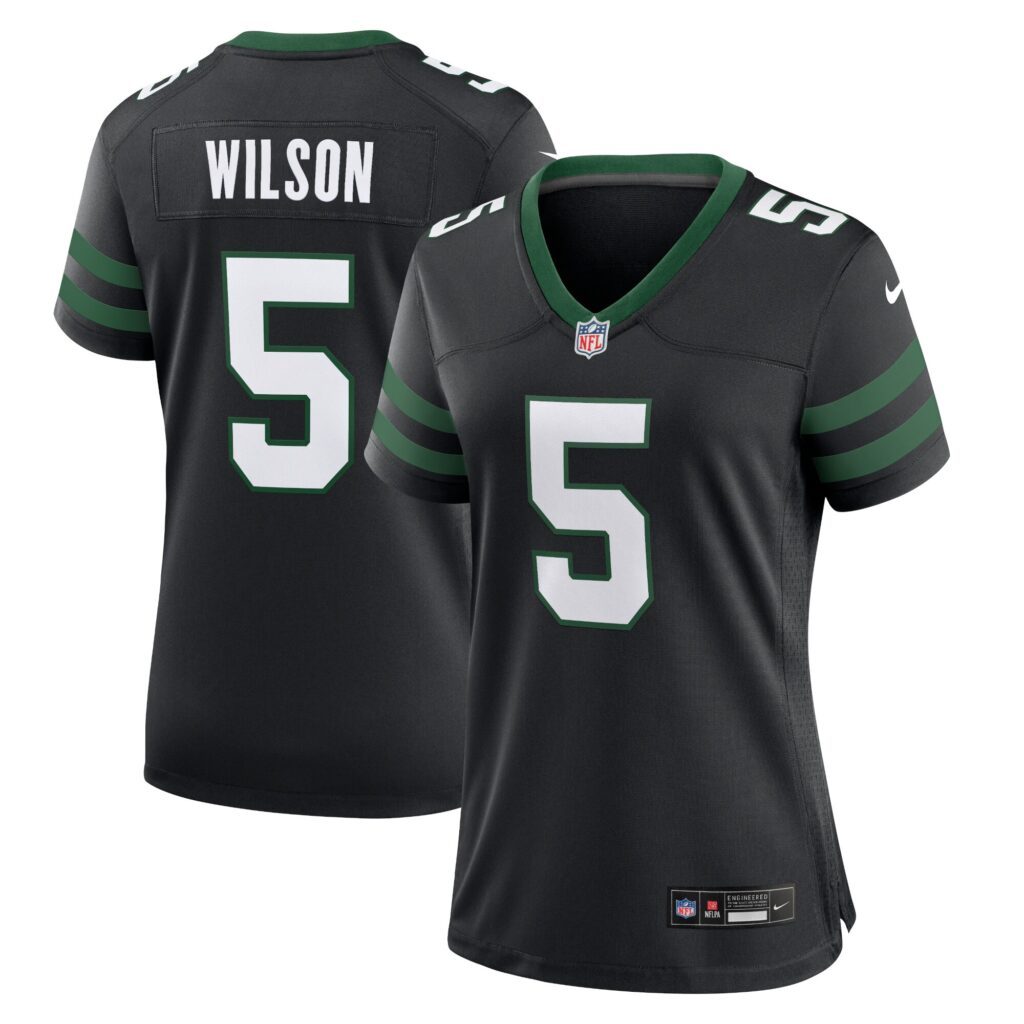 Garrett Wilson New York Jets Nike Women's Alternate Game Jersey - Legacy Black