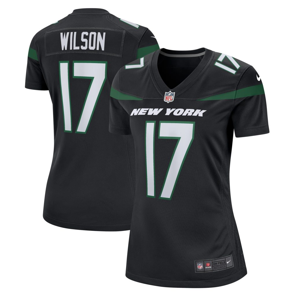 Women's New York Jets Garrett Wilson Nike Stealth Black Alternate Game Player Jersey