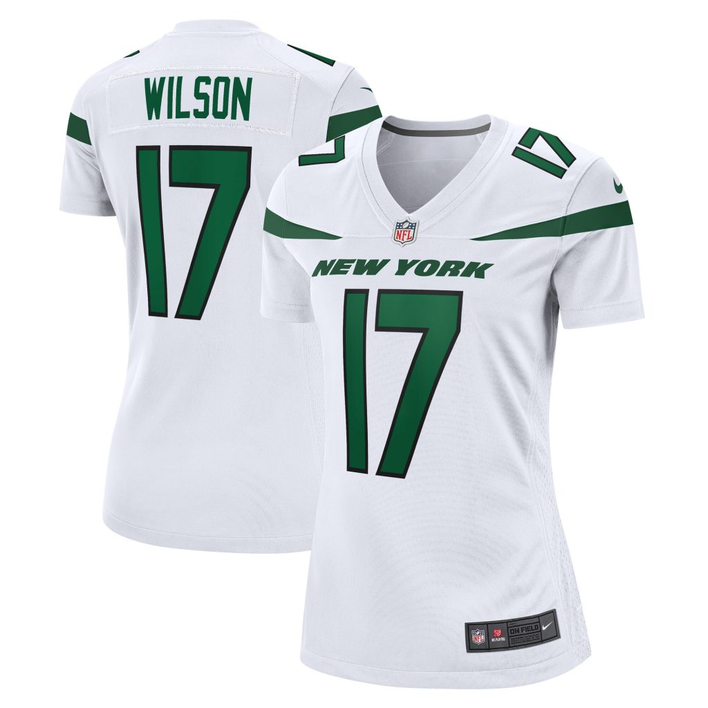Women's New York Jets Garrett Wilson Nike White Game Player Jersey
