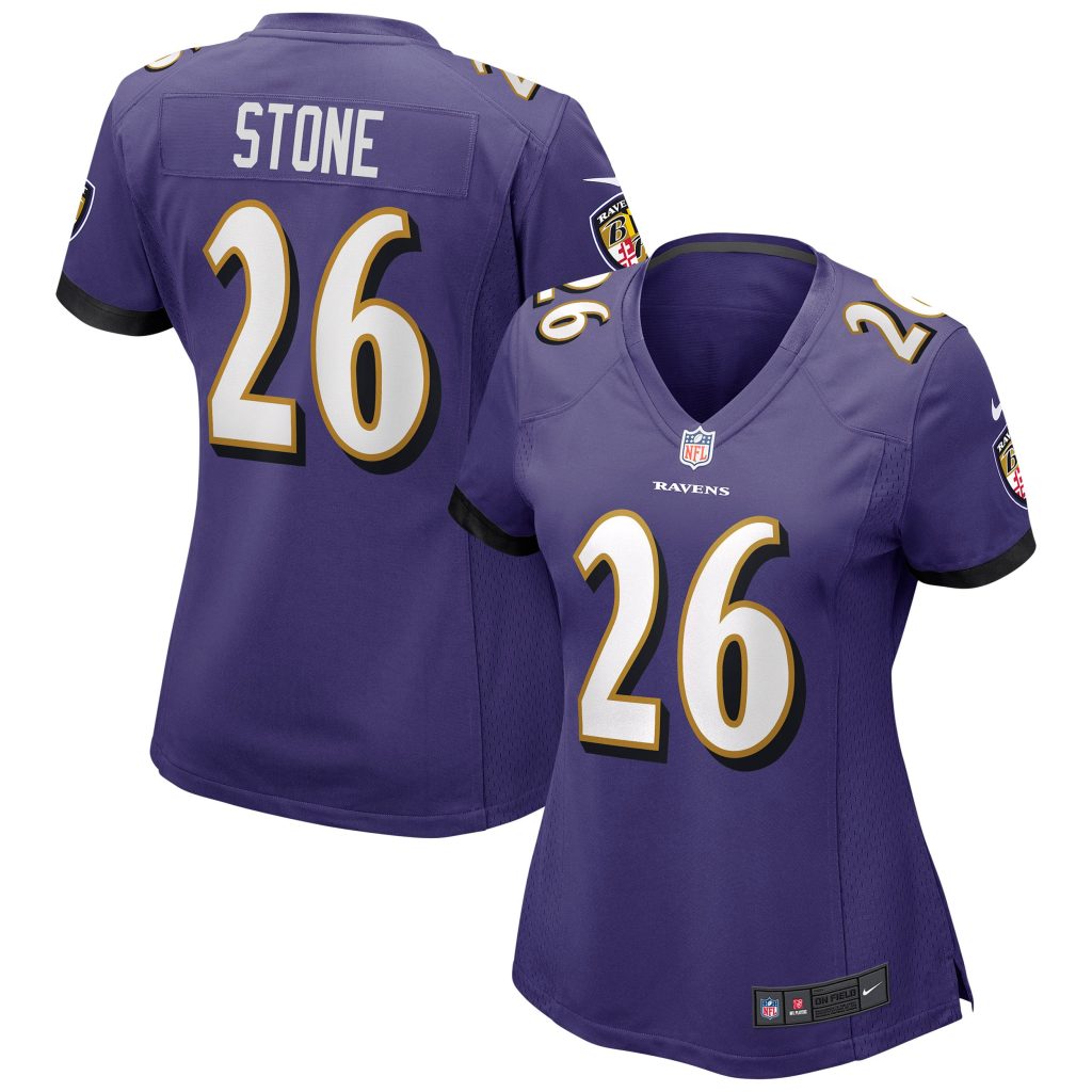 Women's Baltimore Ravens Geno Stone Nike Purple Game Jersey