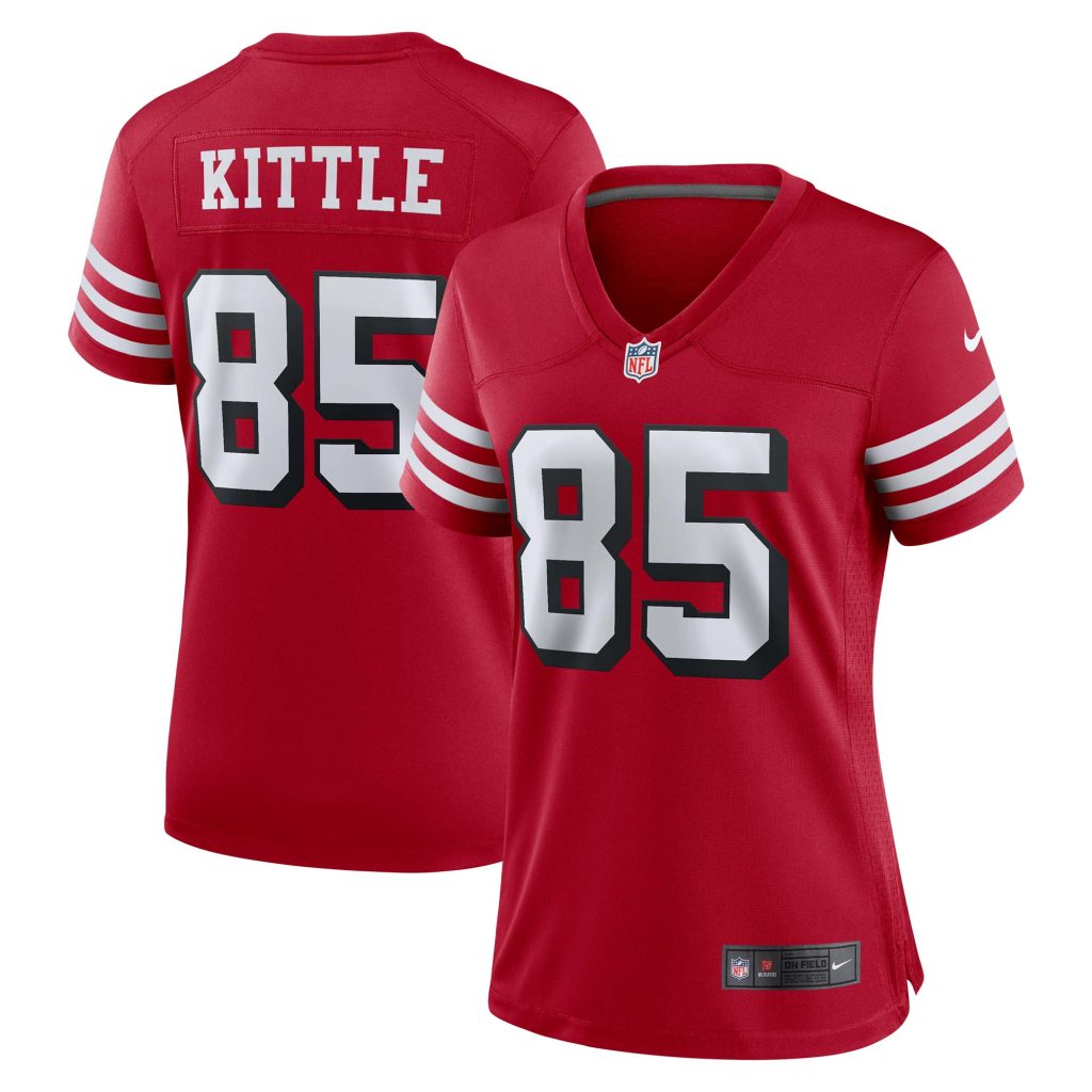 Women's San Francisco 49ers George Kittle Nike Scarlet Alternate Game Jersey